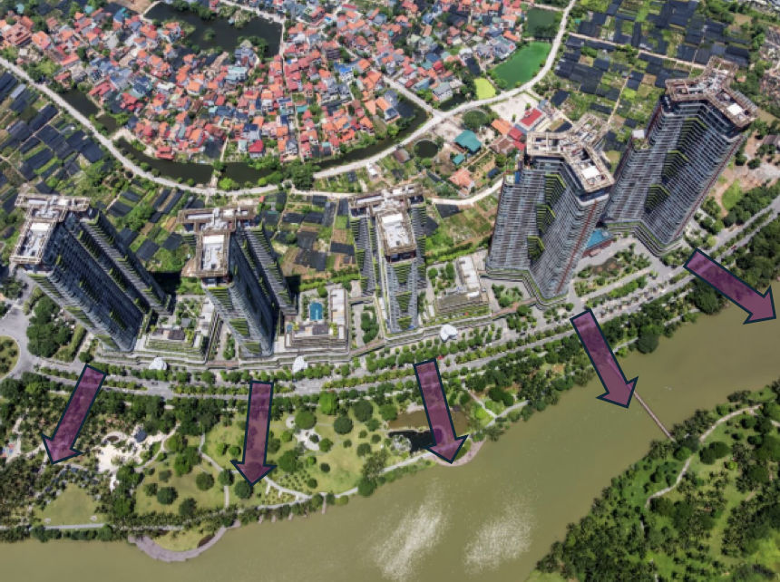 Cải tiến layout: mở rộng tầm nhìn hướng hồ và giảm thiểu tác động của các căn hộ hướng Tây